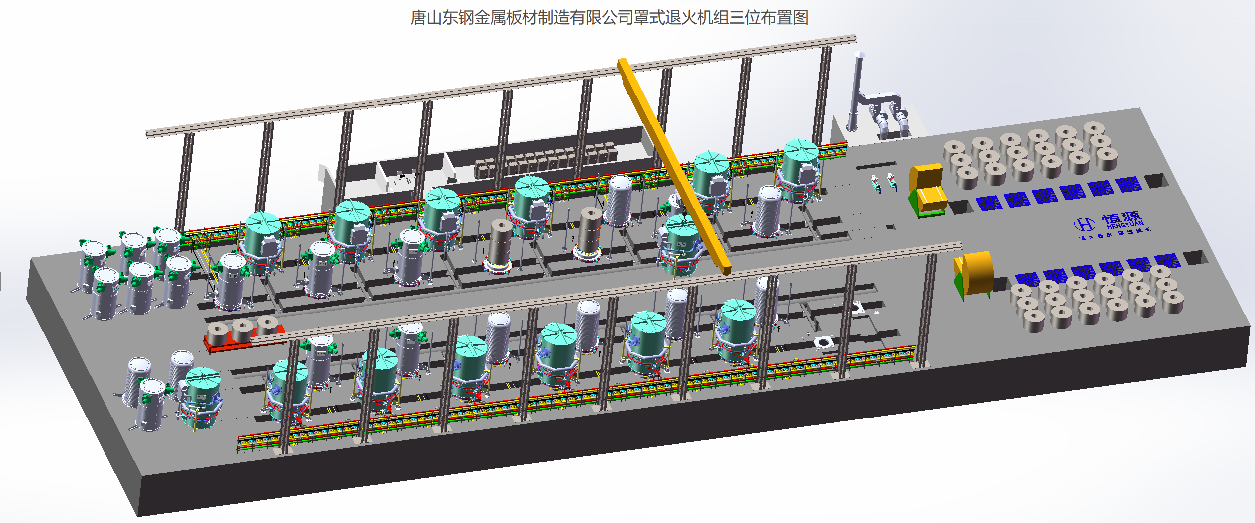 3D bell-furnace system layout I