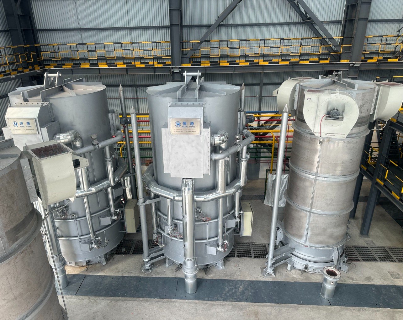 Bell-furnace equipment at the project site