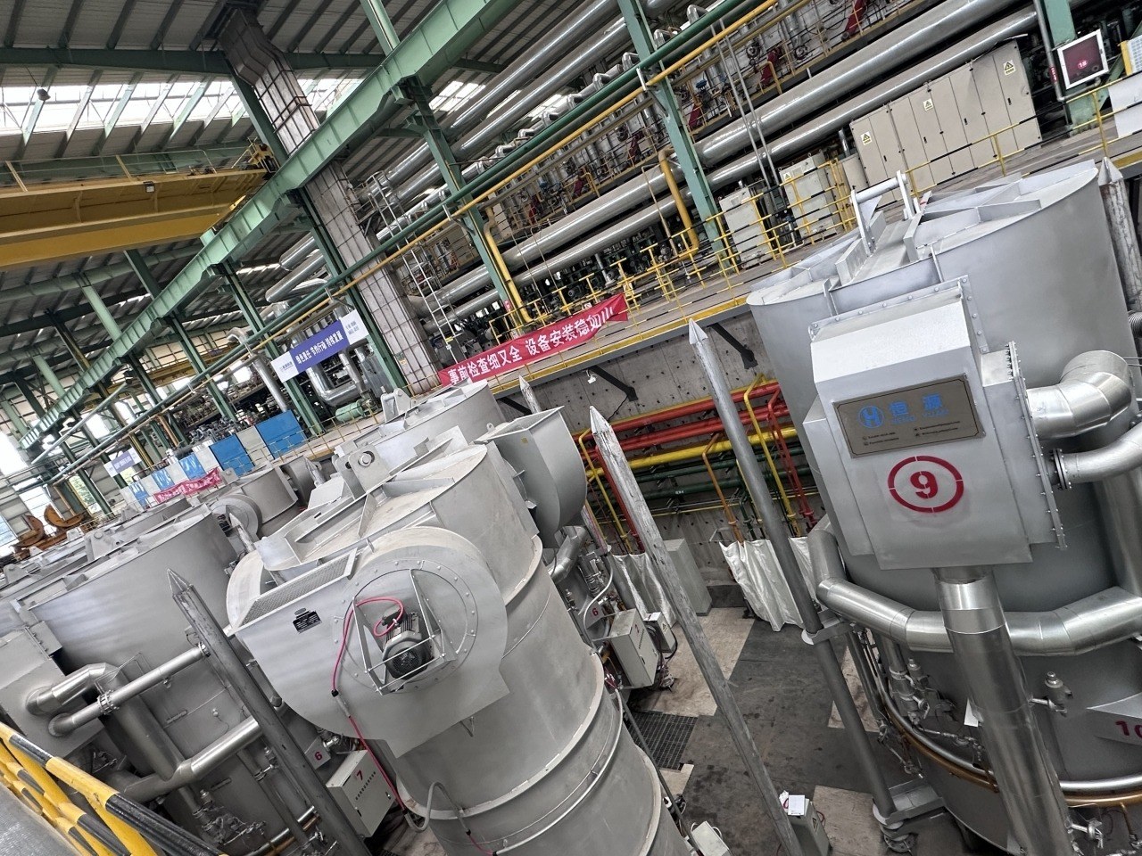 Bell-furnace equipment at the project site