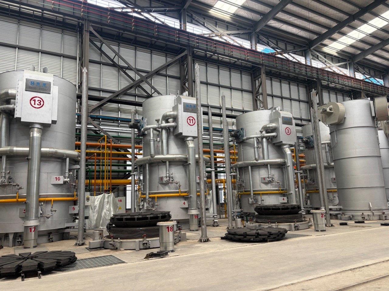 Bell-furnace equipment at the project site